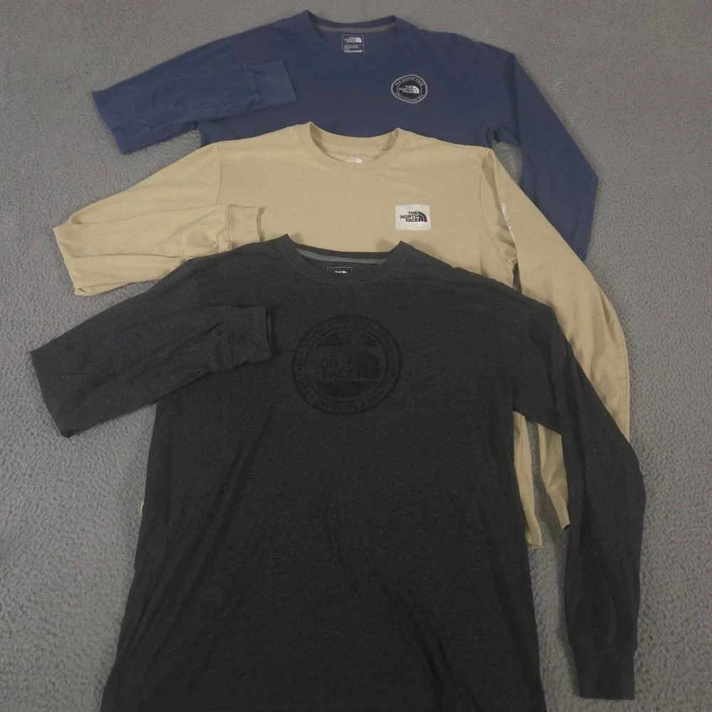 LOT OF 3 The North Face Shirt Mens L Multi Logo Play Cotton Blend Graphic Tee